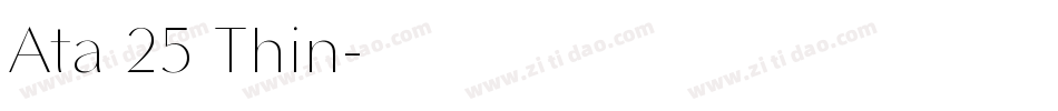 Ata 25 Thin字体转换
